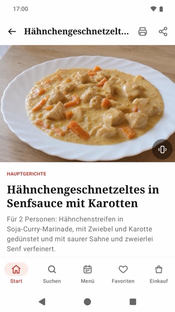 Rezept mit Foto, Zeit und Schwierigkeit