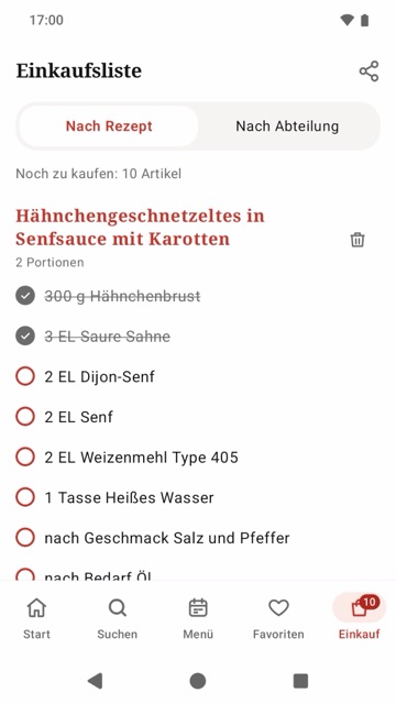 Einkaufsliste